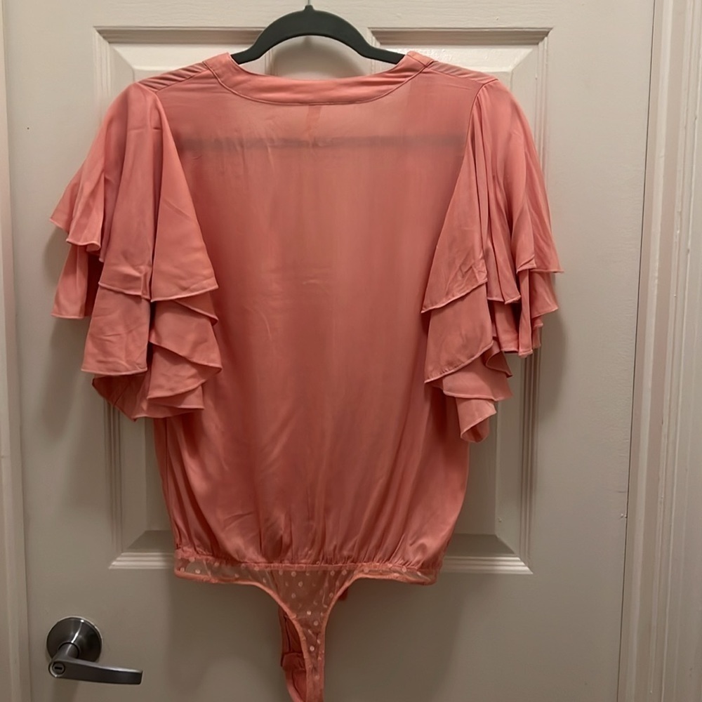Free People Intimates. Call Me Later Bodysuit. Peach. Size Small. NWOT - Picture 8 of 14